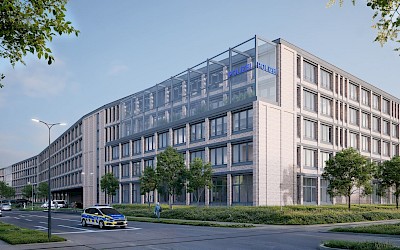 Visualisierung neues Polizeipräsidium Münster