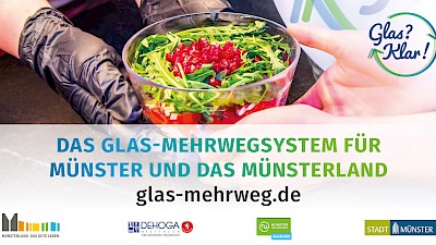 Grafik für Facebook-Post zum Glas-Mehrwegsystem