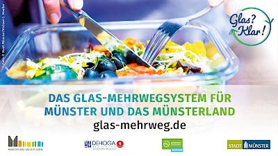 Grafik für LinkedIn-Post zum Glas-Mehrwegsystem