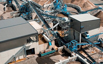 Die HDB Recycling GmbH realisierte in Hünxe eine innovative Anlage zur Nassaufbereitung von Bauschutt