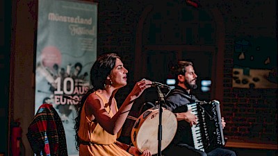 Der Auftritt von Rachele Andrioli und Rocco Nigro im Kulturbahnhof Hiltrup.