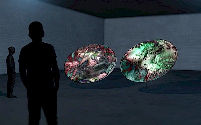 Die Videokünstler Francis Eggert und Sven Stratmann präsentieren beim Münsterland Festival die audiovisuelle Installation SOULHOLES.