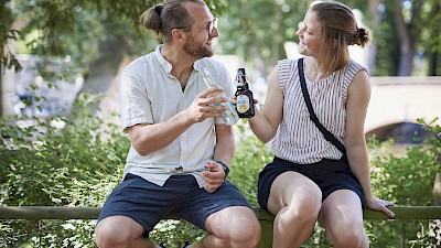 Beste Laune bei schönstem Picknickwetter.