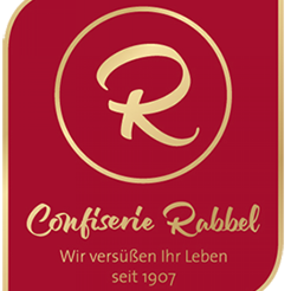 Het logo van Confiserie Rabbel